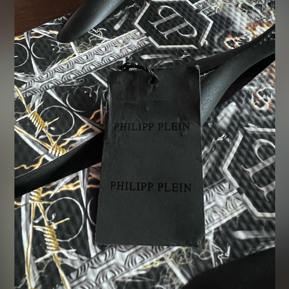 NEW PHILIPP PLEIN RUBBER SLIDES FLIP FLOP SANDALS EUR 40/41